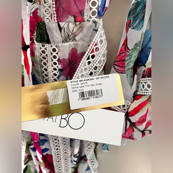 NWT PatBo Zamia Lace Trim Cut Out Maxi Dress Size 0/XS - Picture 5 of 8